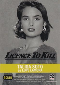 2004 Rittenhouse The Quotable James Bond - Bond Girls Are Forever Expansion #BG28 Talisa Soto / Lupe Lamora Back