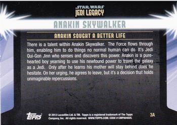 2013 Topps Star Wars: Jedi Legacy #3A Tatooine / Anakin sought a better life Back