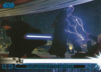 2013 Topps Star Wars: Jedi Legacy - Blue Foil #42A Dark urging of the Emperor / Attacks Mace Windu Front