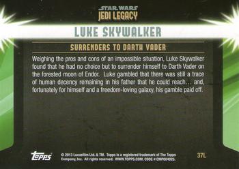 2013 Topps Star Wars: Jedi Legacy - Blue Foil #37L A Civil Confrontation / Surrenders to Darth Vader Back