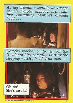 1985 Topps Return to Oz #20 (Dorothy and Mombi) Back