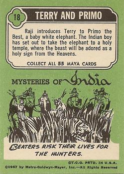 1967 Topps Maya: Mysteries of India #18 Terry and Primo Back