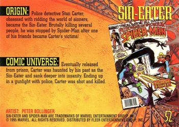 1995 Fleer Ultra Spider-Man - Gold Foil Signature Series #52 Sin-Eater Back