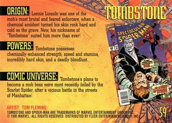 1995 Fleer Ultra Spider-Man - Gold Foil Signature Series #59 Tombstone Back