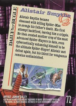 1995 Fleer Ultra Spider-Man - Gold Foil Signature Series #72 Alistair Smythe Back