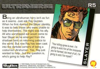 1993 SkyBox Ultraverse - Bonus Rookies #R5 Slayer Back