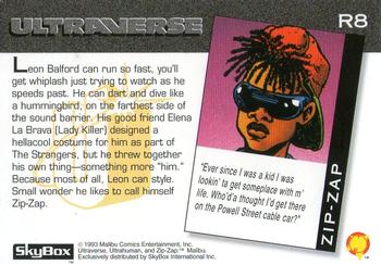 1993 SkyBox Ultraverse - Bonus Rookies #R8 Zip-Zap Back