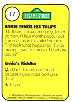 1992 Idolmaker Sesame Street #17 Ernie 16 Flowers Back