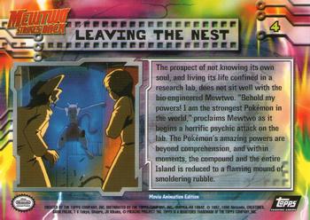 1999 Topps Pokemon the First Movie #4 Leaving the Nest Back