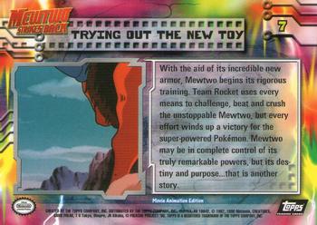 1999 Topps Pokemon the First Movie #7 Trying Out the New Toy Back