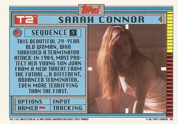 1991 Topps Terminator 2: Judgment Day #3 Sarah Connor Back