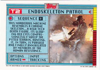 1991 Topps Terminator 2: Judgment Day #8 Endoskeleton Patrol Back