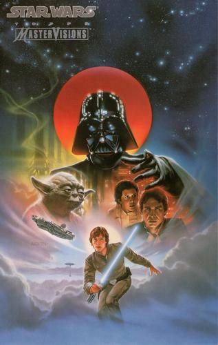 1995 Topps MasterVisions Star Wars #14 Art By John Alvin Front