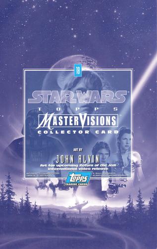 1995 Topps MasterVisions Star Wars #18 Art By John Alvin Back