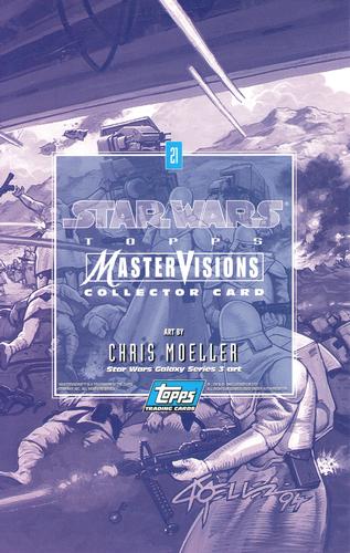 1995 Topps MasterVisions Star Wars #21 Art By Chris Moeller Back