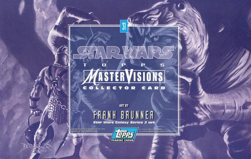 1995 Topps MasterVisions Star Wars #31 Art By Frank Brunner Back