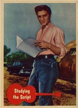1956 Topps Elvis Presley (Bubbles, R710-1) #17 Studying the Script Front