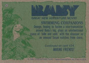 1985 Topps Baby #23 Swimming Companions Back