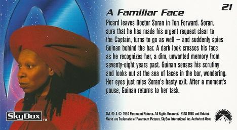 1994 SkyBox Star Trek Generations Cinema Collection #21 A Familiar Face Back