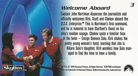 1994 SkyBox Star Trek Generations Cinema Collection #3 Welcome Aboard Back