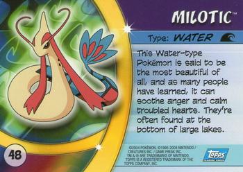 2004 Topps Pokemon Advanced Challenge #48 Milotic Back