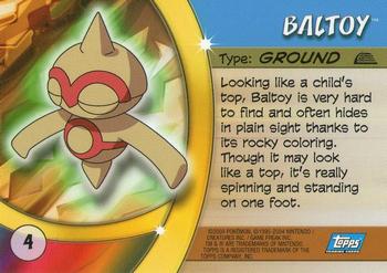 2004 Topps Pokemon Advanced Challenge #4 Baltoy Back