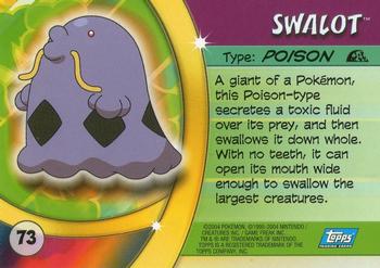 2004 Topps Pokemon Advanced Challenge #73 Swalot Back