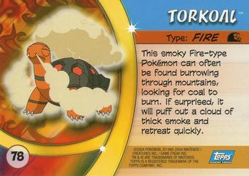 2004 Topps Pokemon Advanced Challenge #78 Torkoal Back