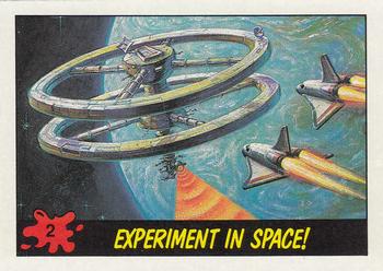 1988 Topps Dinosaurs Attack! #2 Experiment in Space! Front
