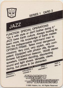 1985 Hasbro Transformers #2 Jazz Back