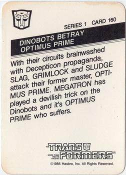 1985 Hasbro Transformers #160 Dinobots Betray Optimus Prime Back