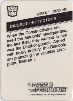 1985 Hasbro Transformers #165 Dinobot Protectors Back
