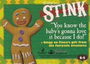 2007 Inkworks Shrek the Third - Scratch & Stink Green #S-5 Gingy Back