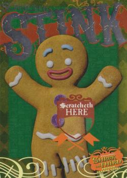 2007 Inkworks Shrek the Third - Scratch & Stink Green #S-5 Gingy Front