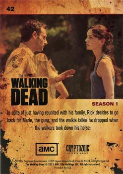 2011 Cryptozoic The Walking Dead Season 1 #42 Can't Let a Man Die Back