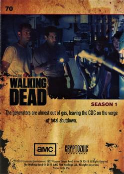 2011 Cryptozoic The Walking Dead Season 1 #70 Out of Juice Back