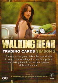 2012 Cryptozoic Walking Dead Season 2 #08 Gassing Up Back