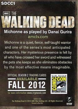 2012 Cryptozoic Walking Dead Season 2 #SDCC1 Michonne Back