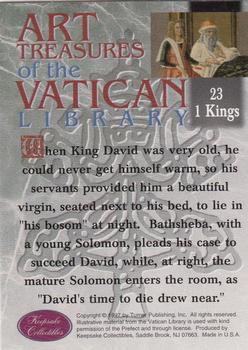 1997 Keepsake Collectibles Art Treasures of the Vatican #23 Bathsheba and Solomon Back