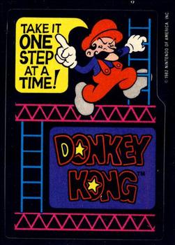 1982 Topps Donkey Kong Stickers #5 Take It One Step at at Time! Front