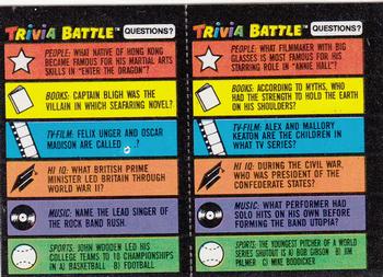 1984 Topps Trivia Battle Game #1 / 2 Card 1 / Card 2 Front