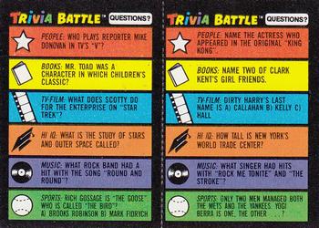 1984 Topps Trivia Battle Game #225 / 226 Card 225 / Card 226 Front
