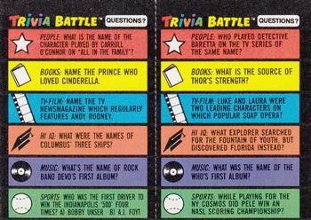 1984 Topps Trivia Battle Game #9 / 10 Card 9 / Card 10 Front