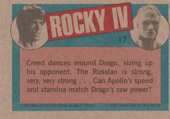 1985 Topps Rocky IV #17 Sizing Up Drago! Back