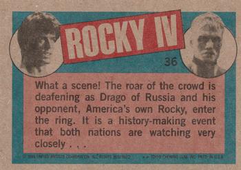 1985 Topps Rocky IV #36 Night of the Strongmen! Back