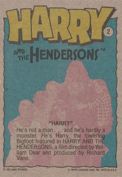 1987 Topps Harry and the Hendersons #2 
