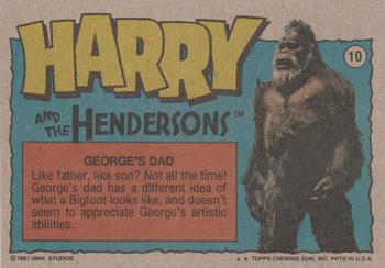 1987 Topps Harry and the Hendersons #10 George's Dad Back