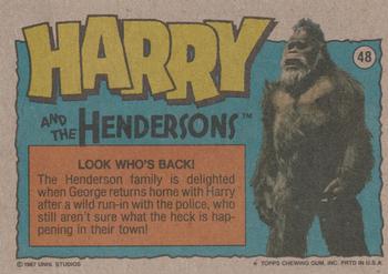 1987 Topps Harry and the Hendersons #48 Look Who's Back! Back