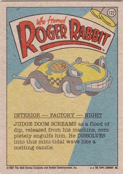 1987 Topps Who Framed Roger Rabbit #122 Crack of Doom! Back