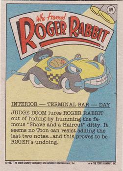 1987 Topps Who Framed Roger Rabbit #69 The Judge Gets His Toon! Back